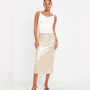 Champagne sequin skirt